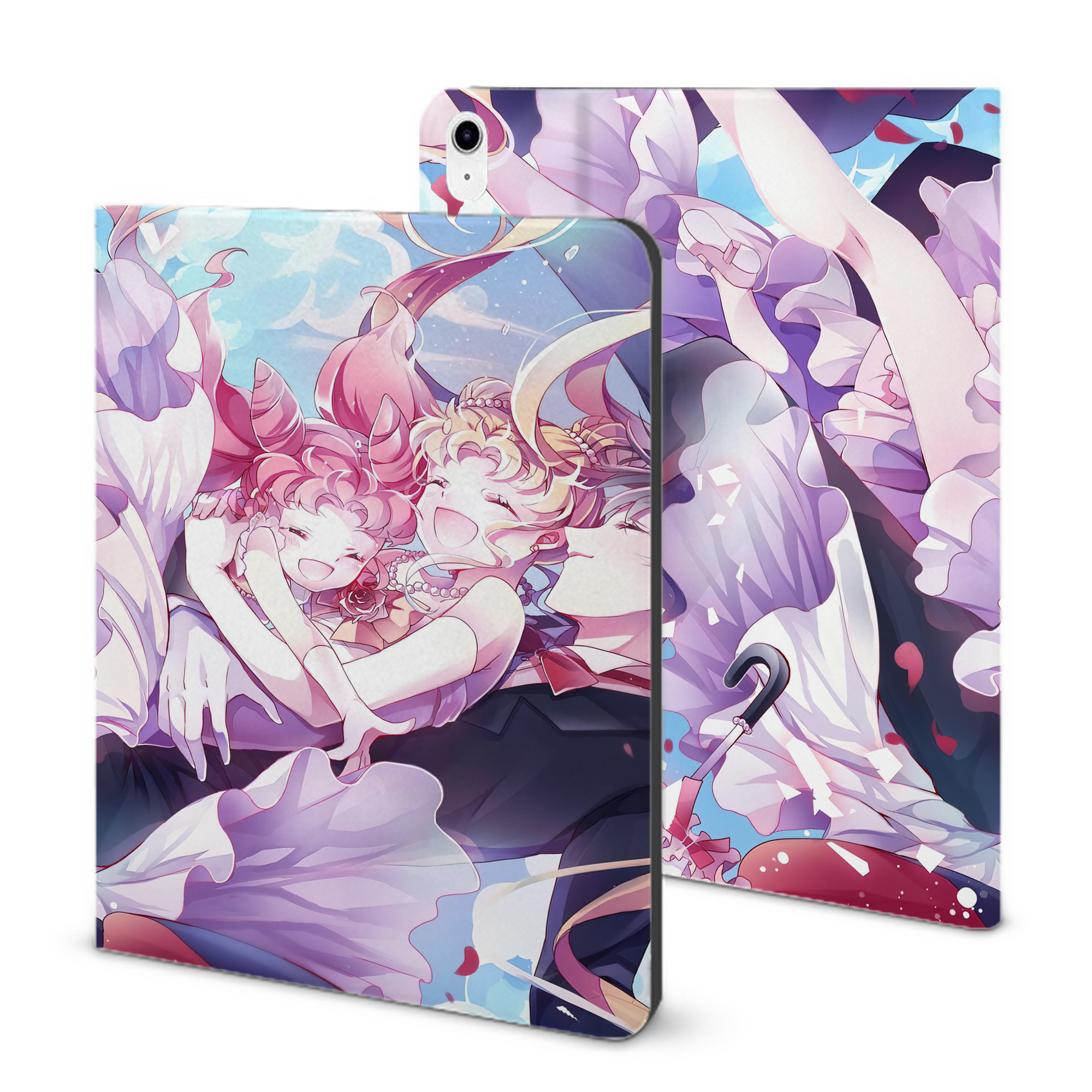 （画像用） 美少女戦士セーラームーン Sailor Moon IPad ケース ブック型 PUレザー TPU 耐衝撃 軽量 薄型 ペン収納なし 全面保護 IPad 各モデル対応